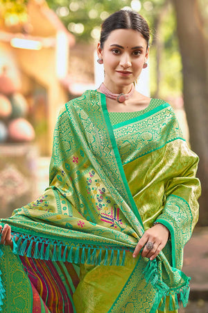 Multi-Color Woven Kanjivaram Silk Saree