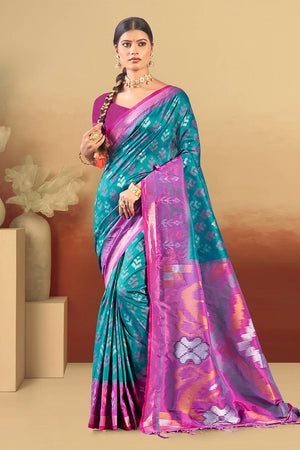 Green Woven Silk Saree