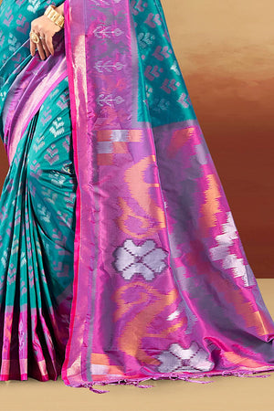 Green Woven Silk Saree