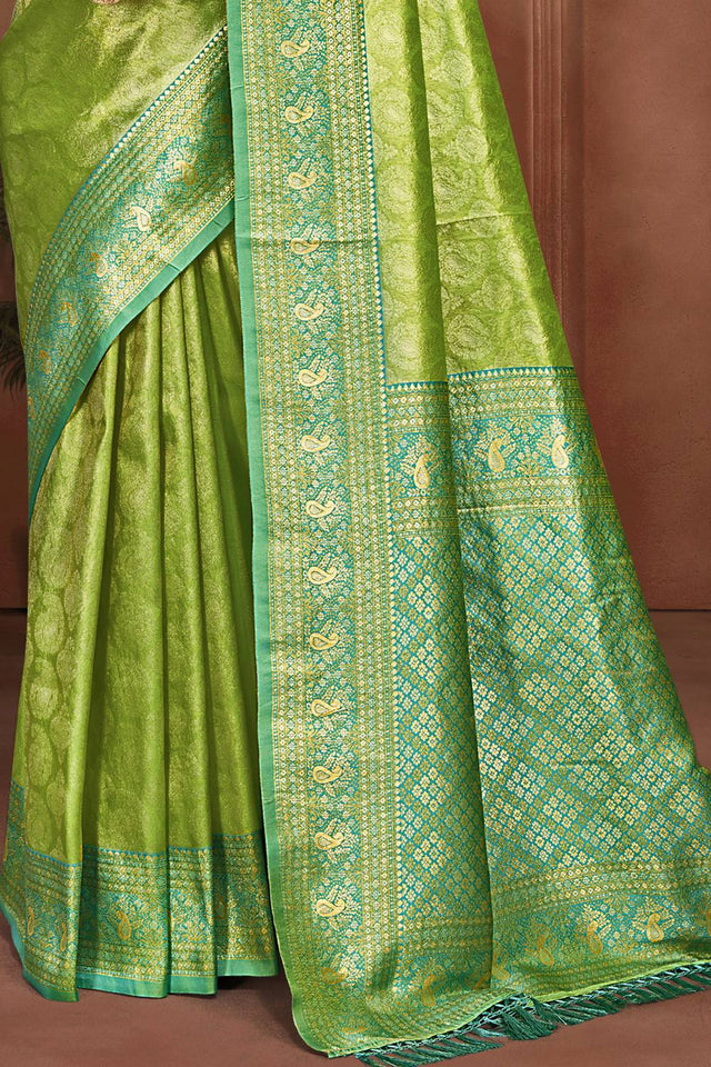 Green Woven Kanjivaram Silk Saree
