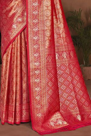 Red Woven Kanjivaram Silk Saree