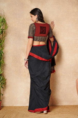 Beige Printed Cotton Round Neck Blouse