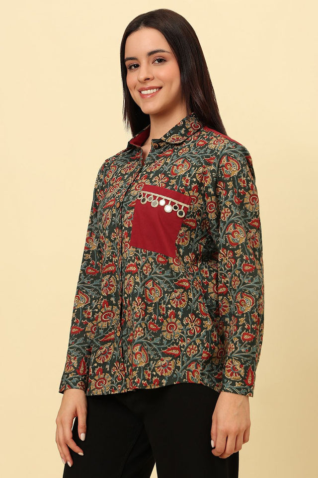 Multi Color Printed Cotton Shirt (CCSR0027-MULT)