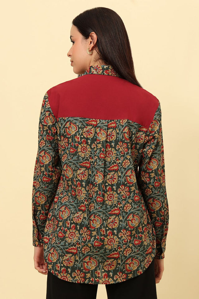 Multi Color Printed Cotton Shirt (CCSR0027-MULT)