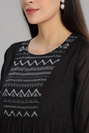 Black Ombre Cotton Dresses