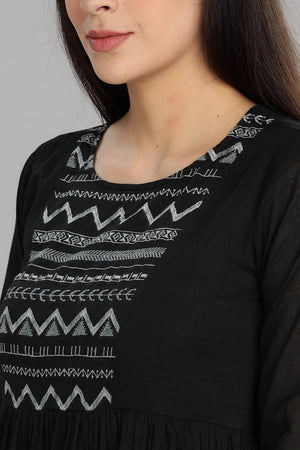 Mustard & Black Ombre Cotton Dresses