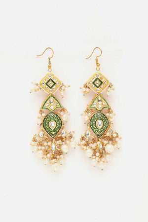 Green Alloy Earring (DGED21021)