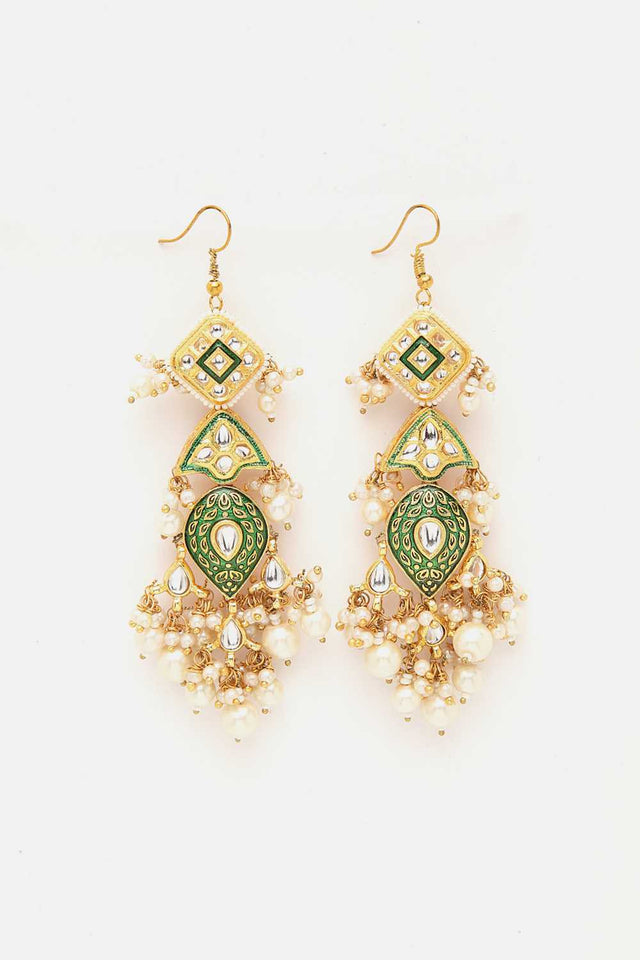 Green Alloy Earring (DGED21021)
