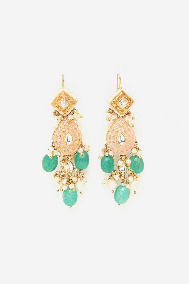 Orange Alloy Earring