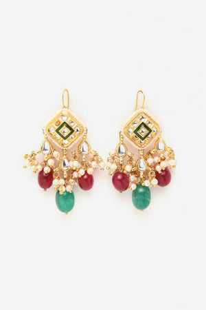 Green Alloy Earring (DGED21023)