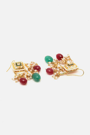 Green Alloy Earring (DGED21023)