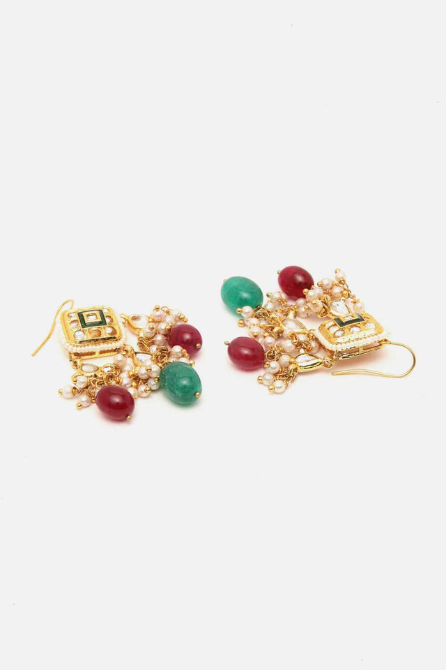 Green Alloy Earring (DGED21023)
