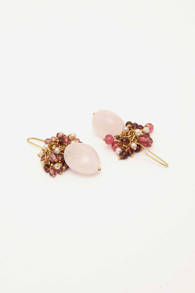 Pink Alloy Earring