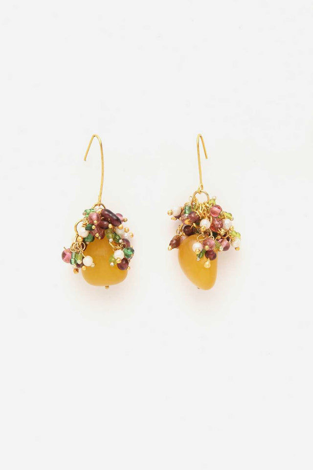 Yellow Alloy Earring