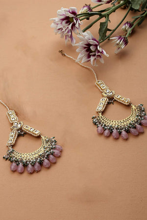 Multi-Color Beaded Alloy Earrings