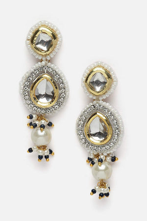 Multi-Color Beaded Alloy Earrings