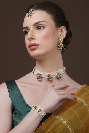 Multi-Color Beaded Alloy Earrings