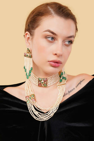 Multi-Color Alloy Drop Earrings