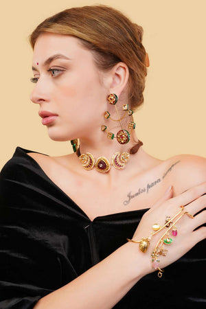 Multi-Color Alloy Drop Earrings