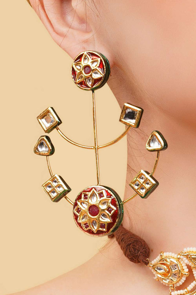 Multi-Color Alloy Drop Earrings