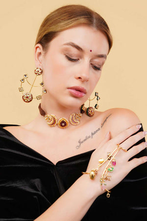 Multi-Color Alloy Drop Earrings