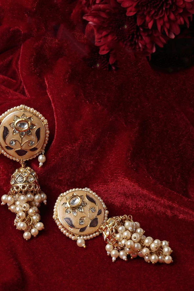 Multi-Color Beaded Alloy Earrings (DGEJ24002)