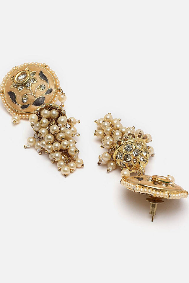 Multi-Color Beaded Alloy Earrings (DGEJ24002)