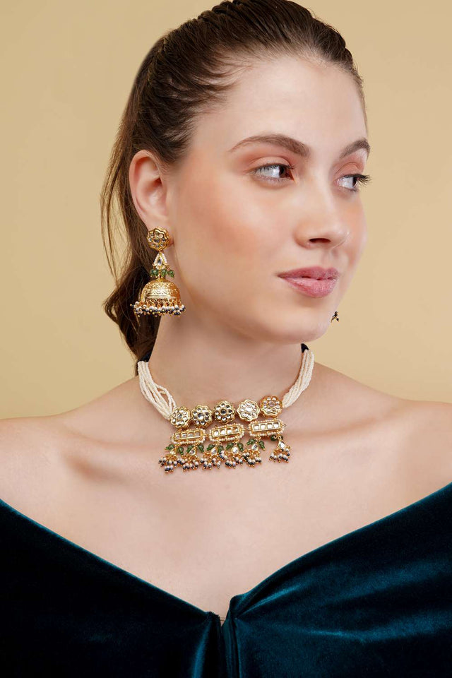 Multi-Color Alloy Jhumka Earring