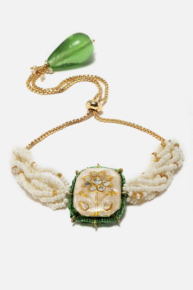 Multi-Color Beaded Alloy Bracelets