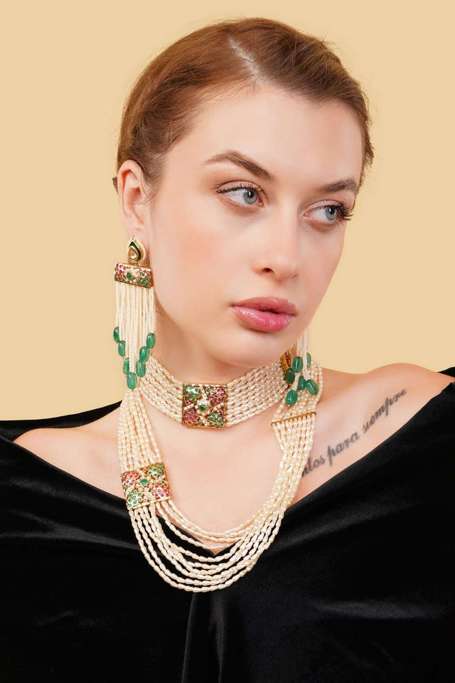 Multi-Color Alloy Choker Necklace