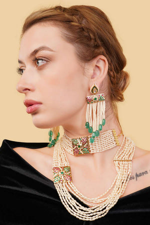 Multi-Color Alloy Choker Necklace