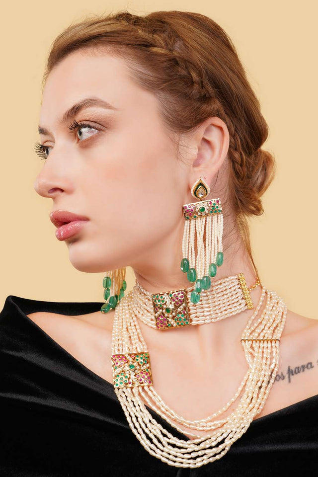 Multi-Color Alloy Choker Necklace