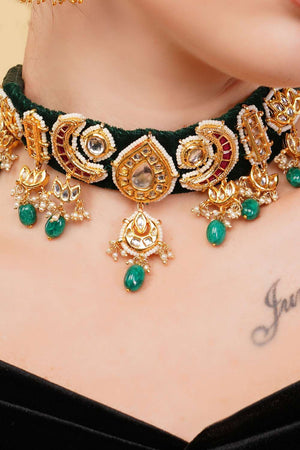 Multi-Color Alloy Choker Necklace