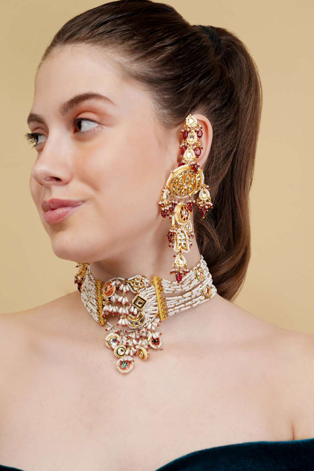 Multi-Color Alloy Choker Necklace