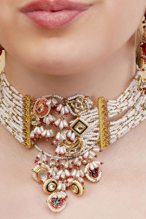 Multi-Color Alloy Choker Necklace