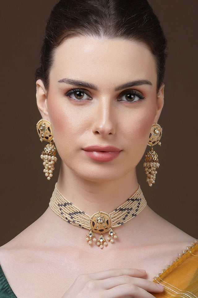 Multi-Color Beaded Alloy Necklace & Earring Sets