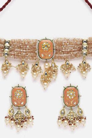 Multi-Color Beaded Alloy Necklace & Earring Sets