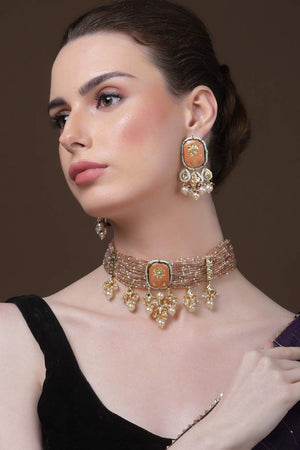 Multi-Color Beaded Alloy Necklace & Earring Sets