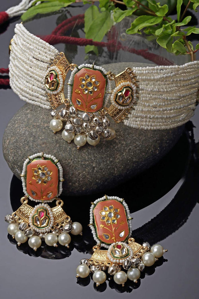 Multi-Color Beaded Alloy Necklace & Earring Sets