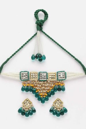 Multi-Color Beaded Alloy Necklace & Earring Sets