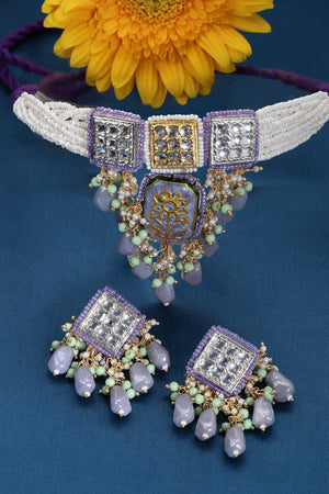 Multi-Color Beaded Alloy Necklace & Earring Sets