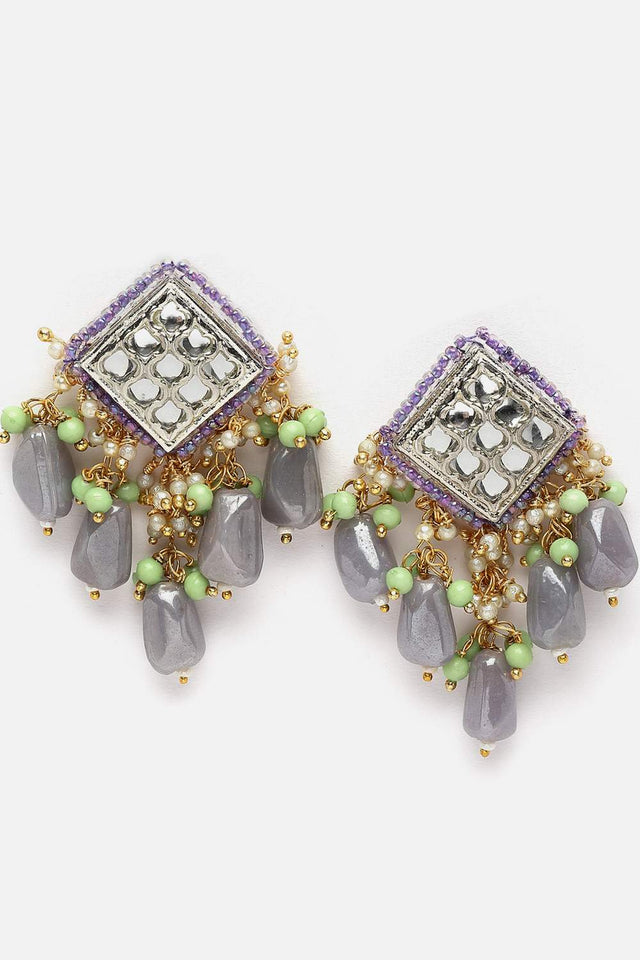 Multi-Color Beaded Alloy Necklace & Earring Sets