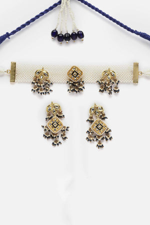 Multi-Color Beaded Alloy Necklace & Earring Sets