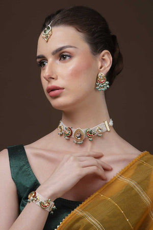 Multi-Color Alloy Jewellery Set (DGNCE24008)