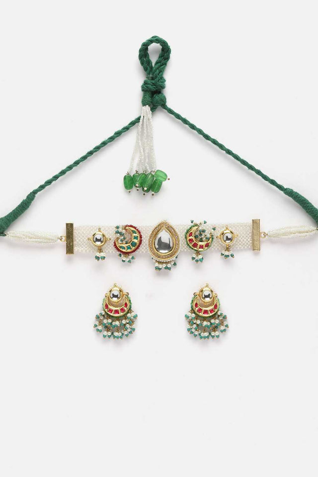 Multi-Color Alloy Jewellery Set (DGNCE24008)