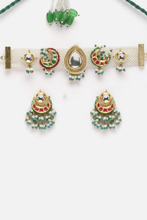 Multi-Color Beaded Alloy Necklace & Earring Sets