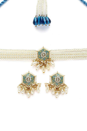 Multi-Color Alloy Necklace & Earring Set