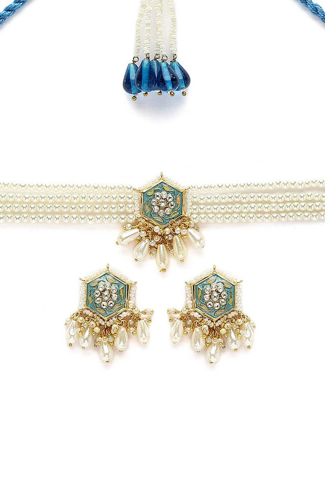 Multi-Color Alloy Necklace & Earring Set