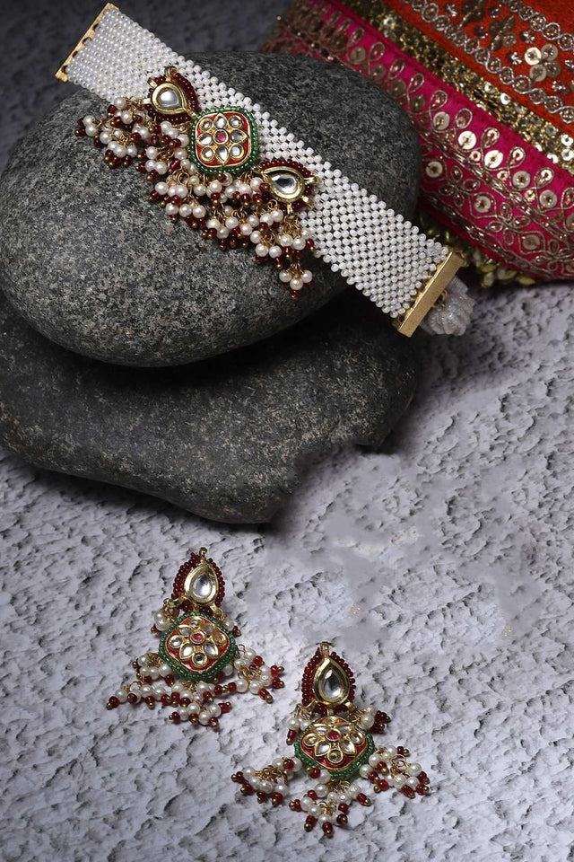 Multi-Color Alloy Necklace & Earring Set