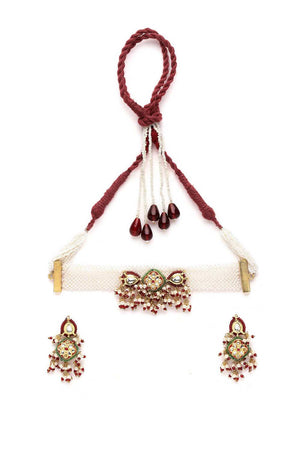 Multi-Color Alloy Necklace & Earring Set